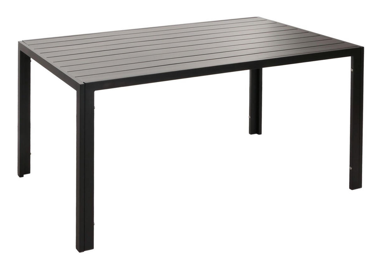 ALU-ESSTISCH 72x140x80cm wetterfest Anthrazit - Anthrazit, Metall (80/140/72cm) - CHEFGASTRO