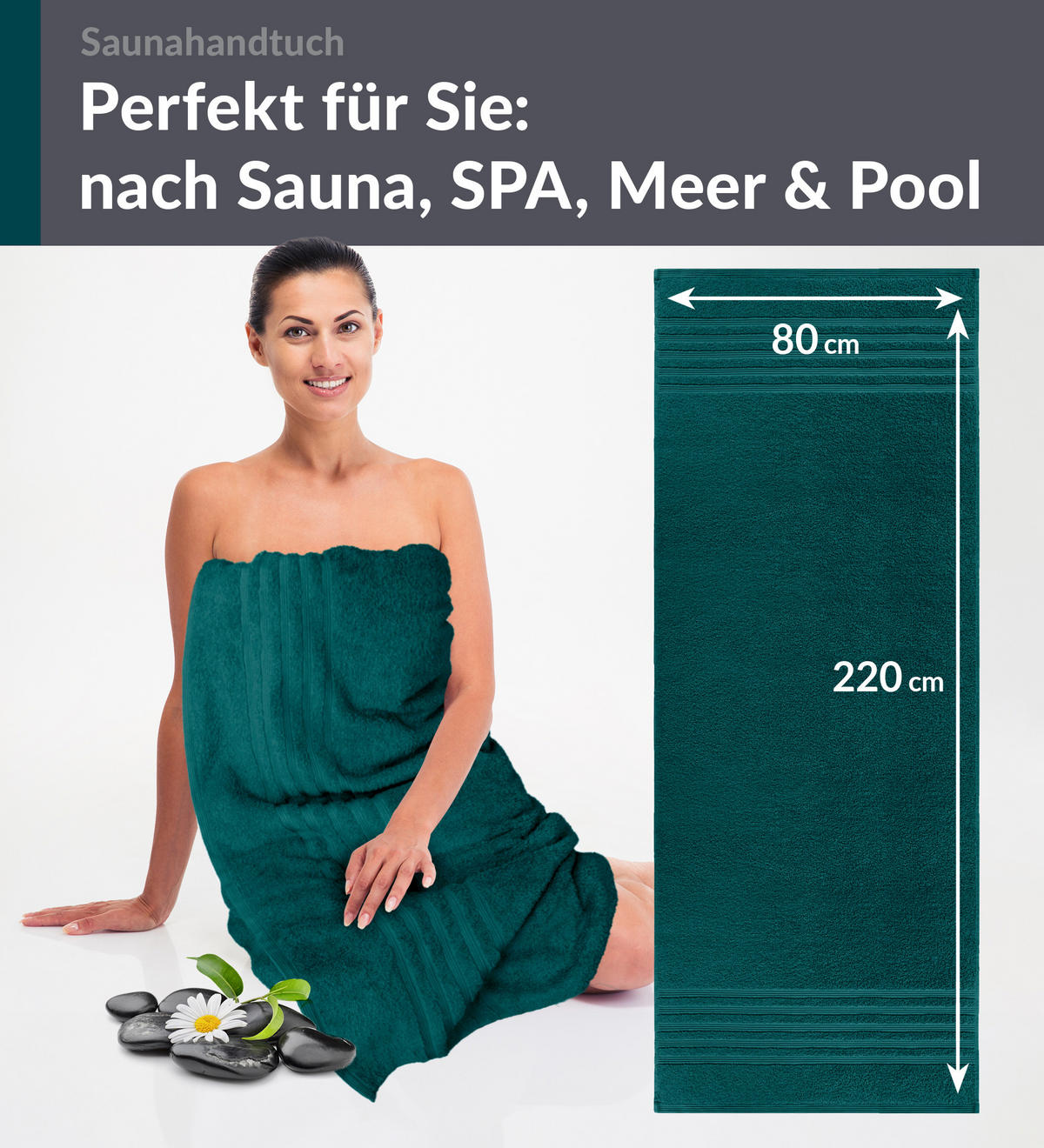 SAUNATUCH London Opal Grün 80x220 cm - Opal, Textil (80/220cm) - Lashuma