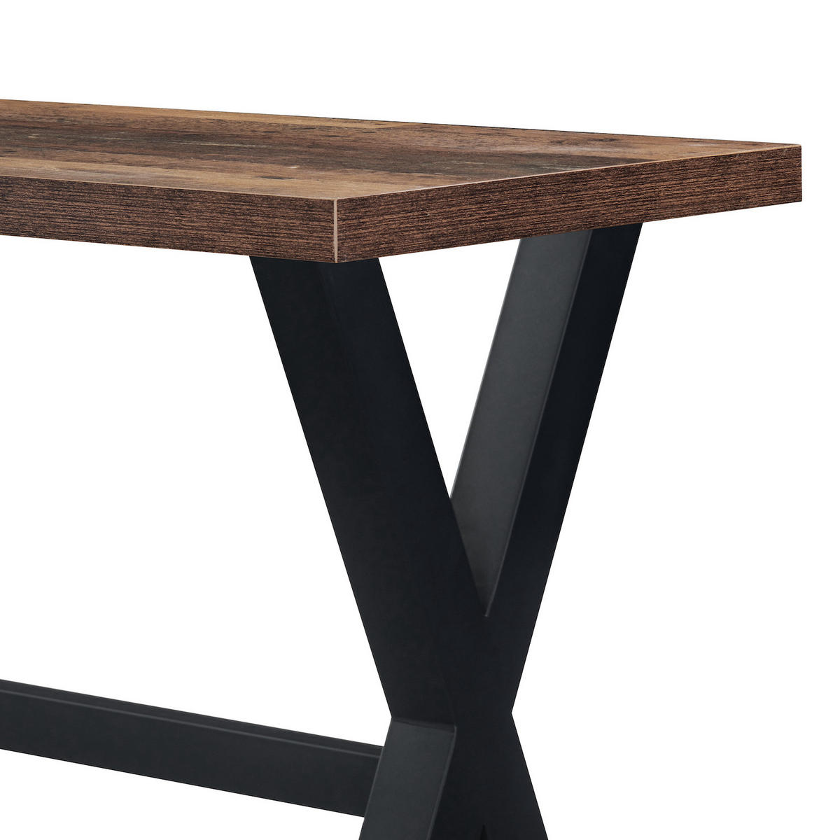 BARTISCH ARNE 120/60/105 cm - Schwarz/Braun, Holzwerkstoff/Metall (60/120/105cm) - DUBI Möbel