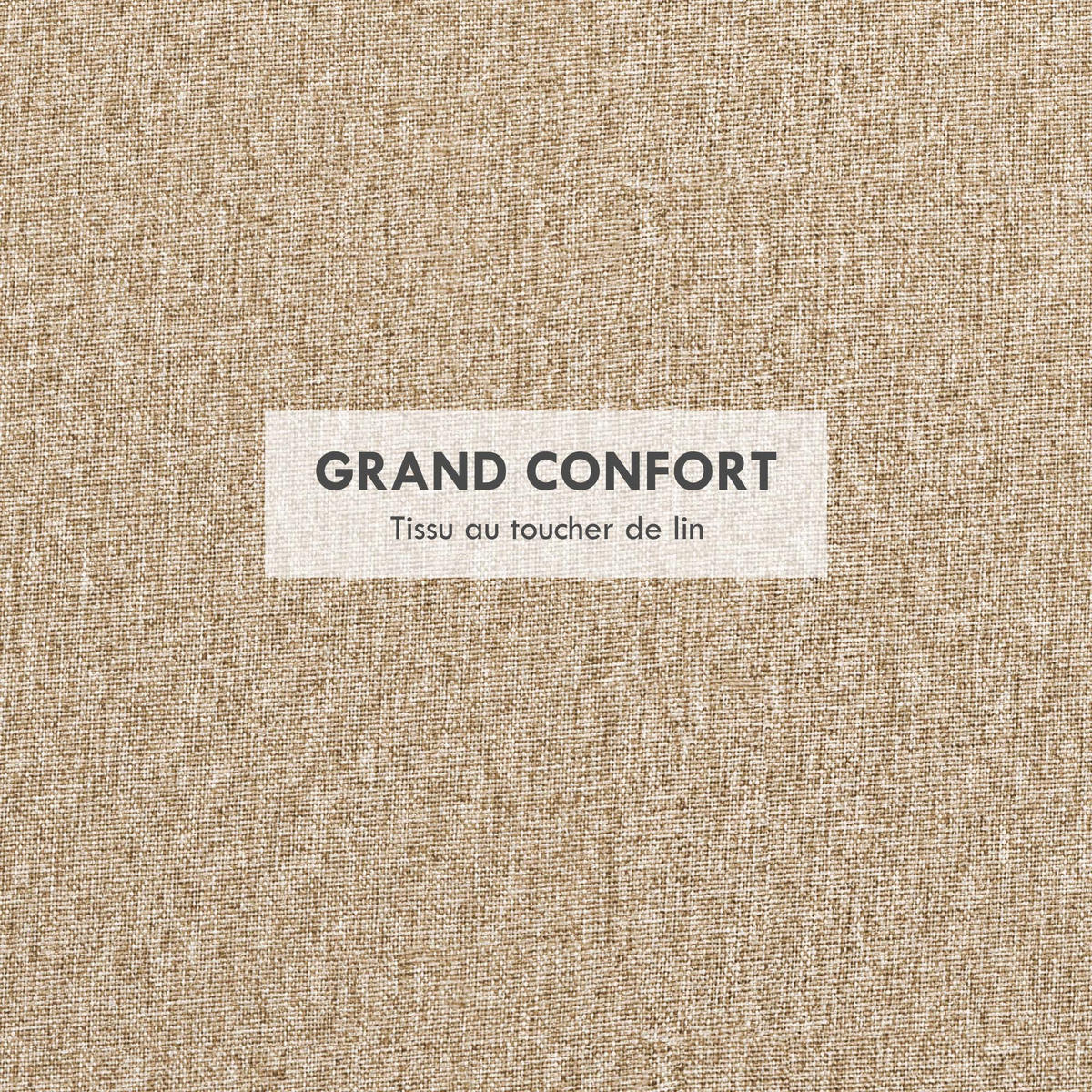 POUF DE-16380 3-in-1 mit reversiblem Deckel und Holzbeinen Beige - Beige, Textil (56/42/56cm) - ComfortXL