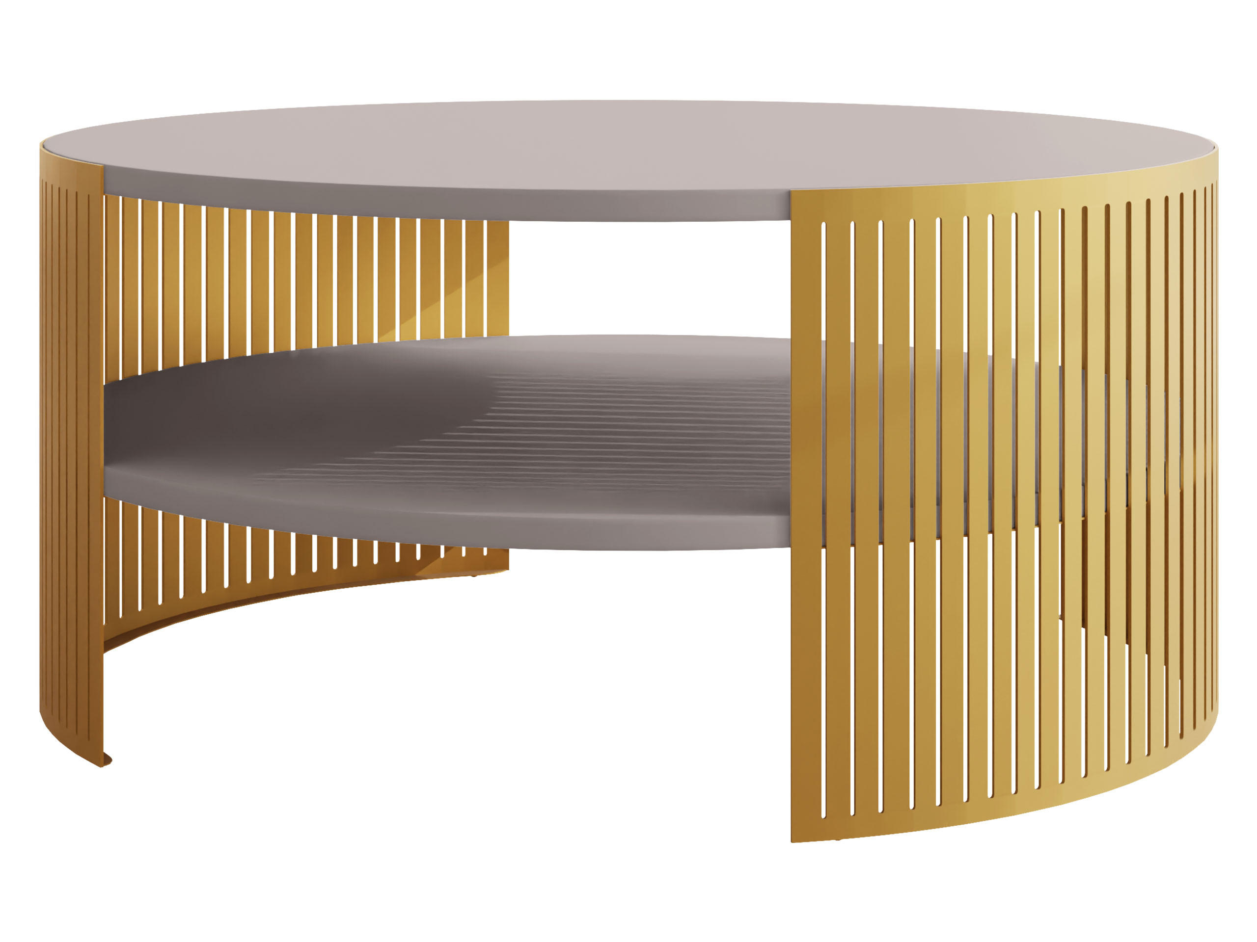 COUCHTISCH Fikoli Gold - Kaschmir/Goldfarben, Holzwerkstoff/Metall (75/75/40cm) - MIRJAN24