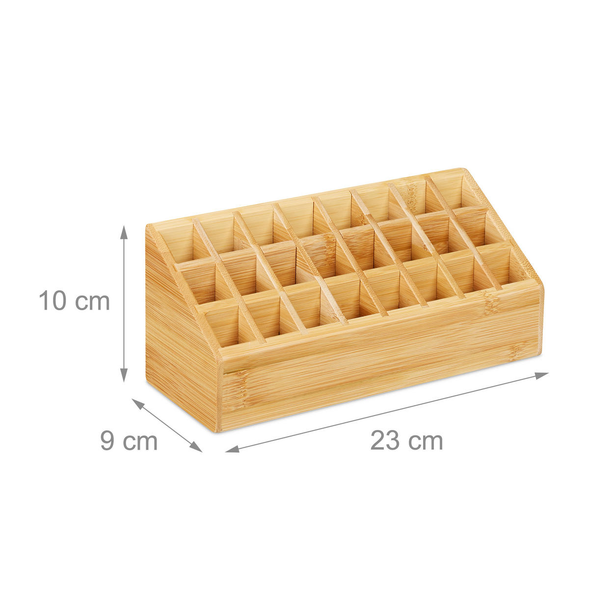 LIPPENSTIFTHALTER - Hellbraun, Holz (23/10/9cm) - Relaxdays