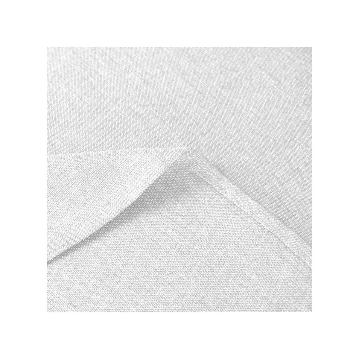 TISCHDECKE Leinenoptik 160/260 cm oval Weiß - Weiß, Textil (160/260cm) - TiborTex