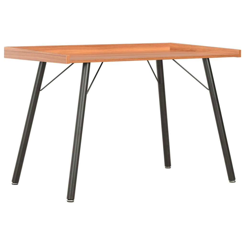 SCHREIBTISCH 90/50/79 cm aus Holzwerkstoff, Stahl Schwarz, Braun - Braun, Holz (50/90/79cm) - vidaXL
