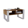 COUCHTISCH Holzwerkstoff rechteckig stabil Nussbaumfarben 45/53,6/92cm - Nussbaumfarben/Weiß, Holzwerkstoff (53.6/92/45cm) - CraftPAK