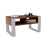 COUCHTISCH Holzwerkstoff rechteckig stabil Nussbaumfarben 45/53,6/92cm - Nussbaumfarben/Weiß, Holzwerkstoff (53.6/92/45cm) - CraftPAK