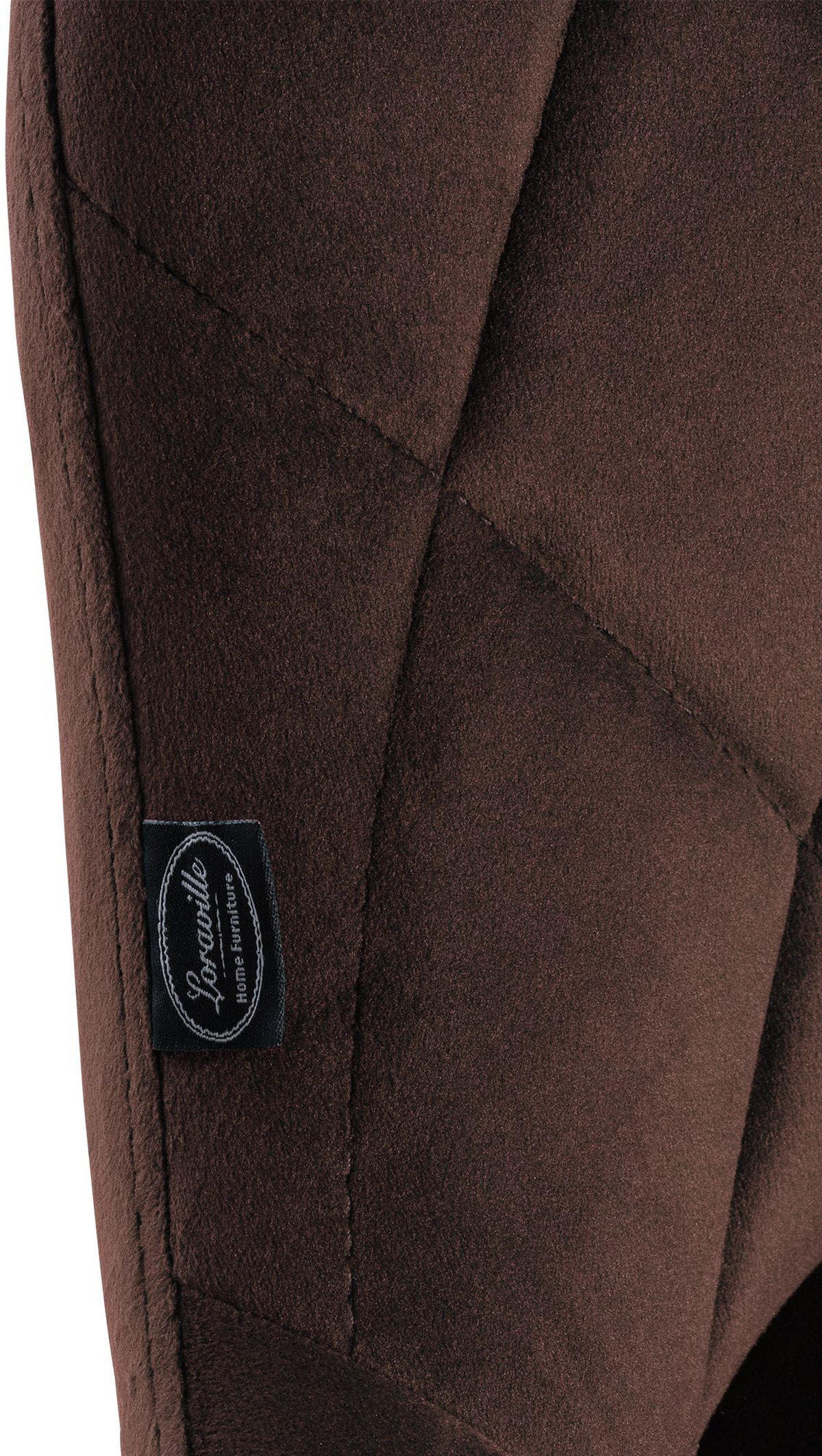BARHOCKER 2er Set Samt braun - Schwarz/Braun, Textil/Metall (46/83/49cm) - CLP