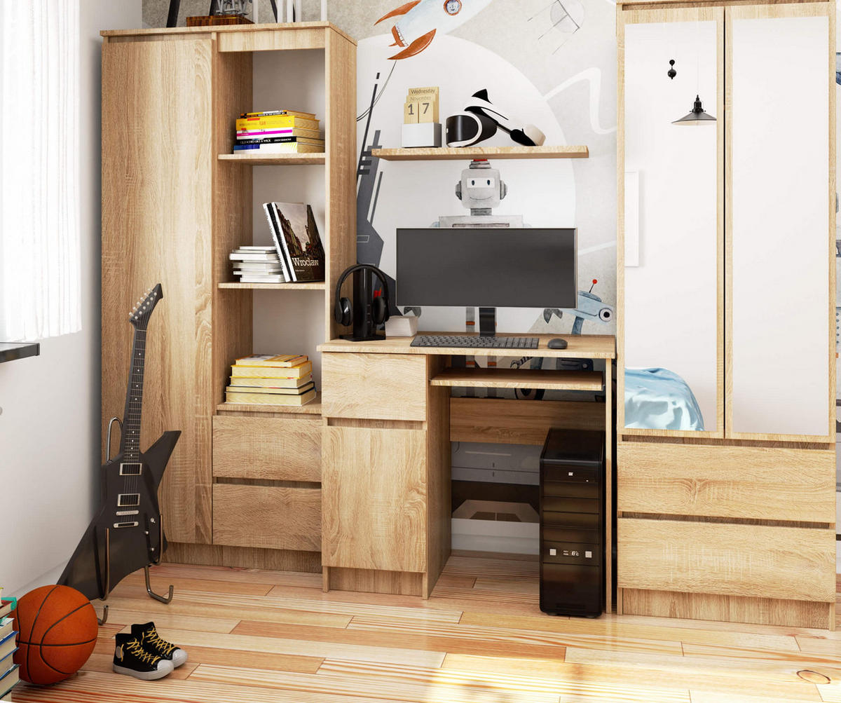 SCHREIBTISCH Sonoma-Eiche 90x50x77 cm - Sonoma Eiche, Holzwerkstoff (50/90/77cm) - Akord