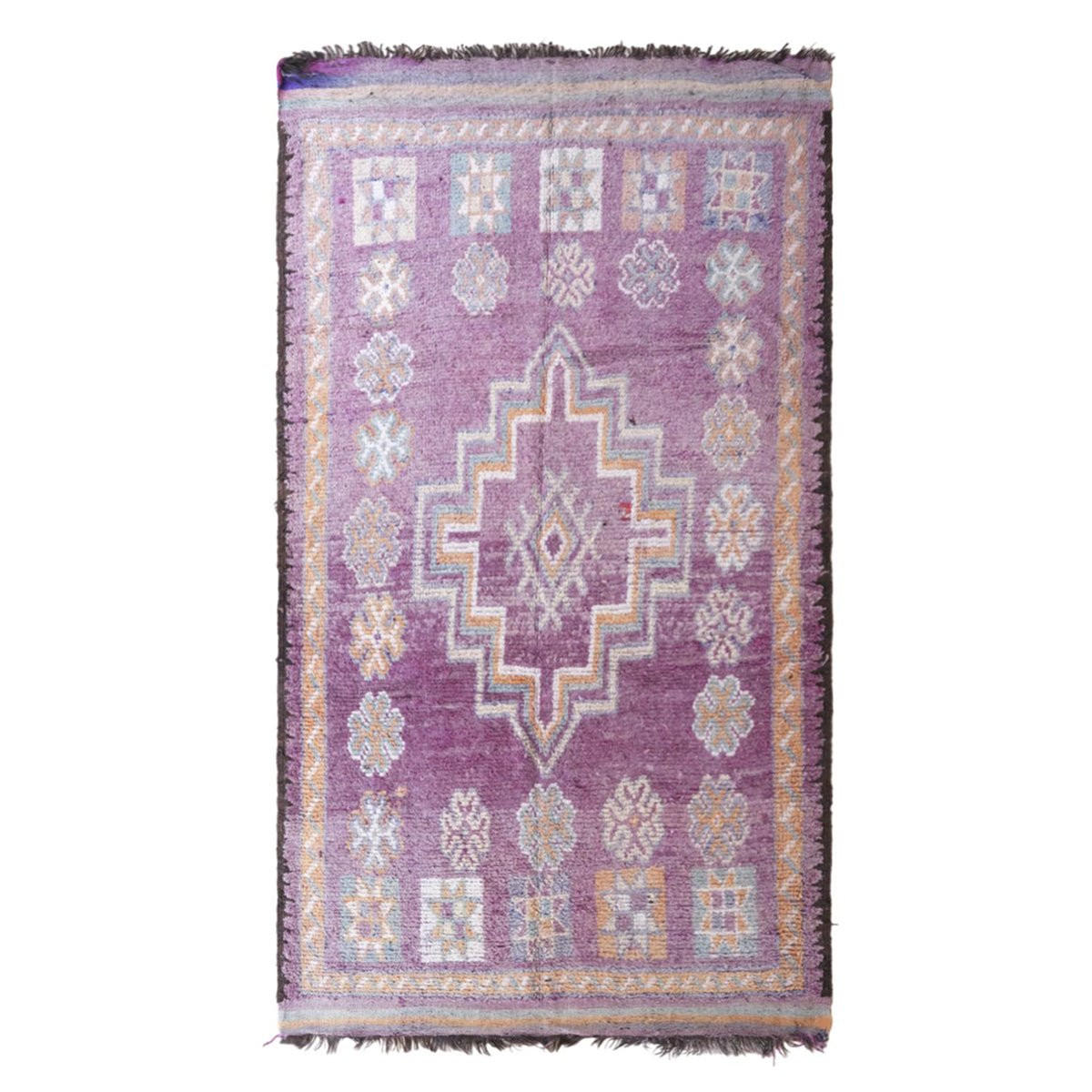 BERBERTEPPICH aus reiner Wolle 167x 306 cm - Lila, Naturmaterialien (167/306cm) - AFK Living