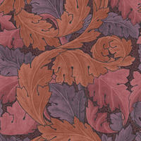 VLIESTAPETE Akanthus Pflaume - Lila, Papier/Kunststoff (52/1000cm) - Graham & Brown