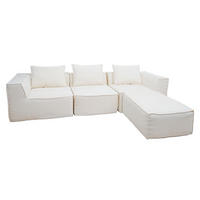 SOFA-GARNITUR Cremeweiß - Weiß, Textil (270/63/190cm) - MCW