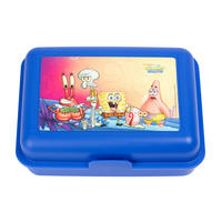 BROTDOSE Spongebob Schwammkopf Alle Freunde Blau 17,5 x 12,8 x 6,9 cm - Blau, Kunststoff (17.5/6.9/12.8cm)