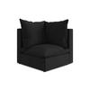 SOFAELEMENT Strukturstoff Schwarz - Schwarz, Holzwerkstoff/Kunststoff (90/77/90cm) - Makamii