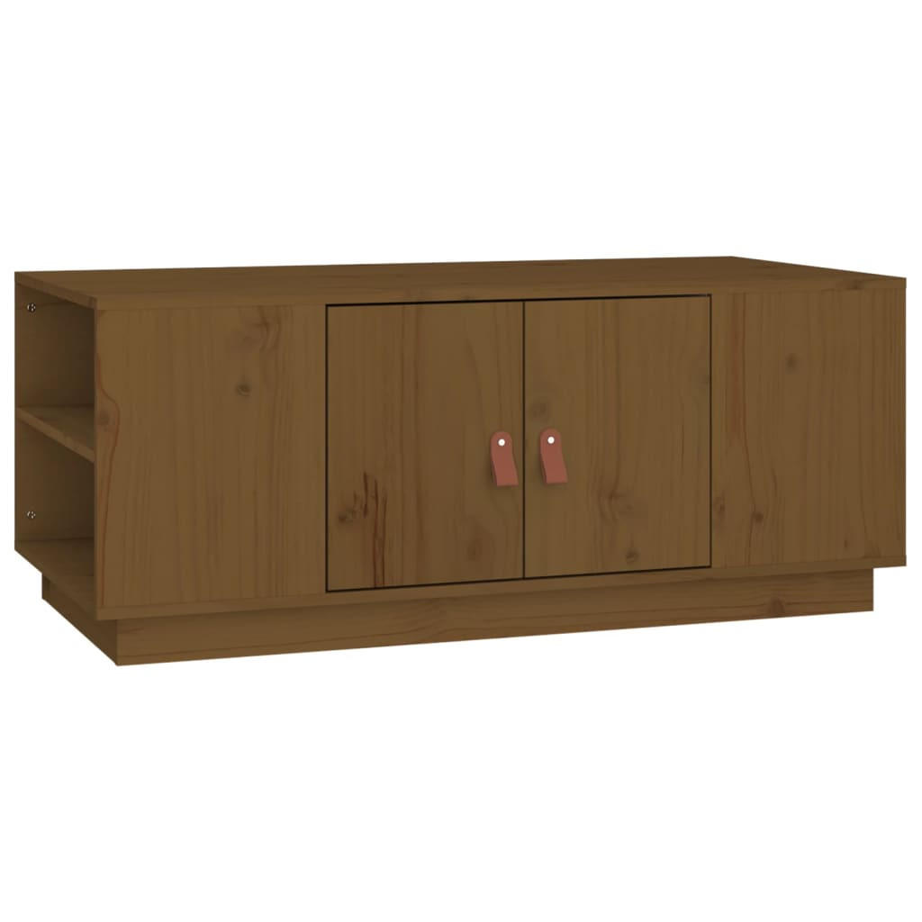 COUCHTISCH Honigbraun 100x50x41 cm Massivholz Kiefer - Braun, Holz (100/50/41cm) - furnicato