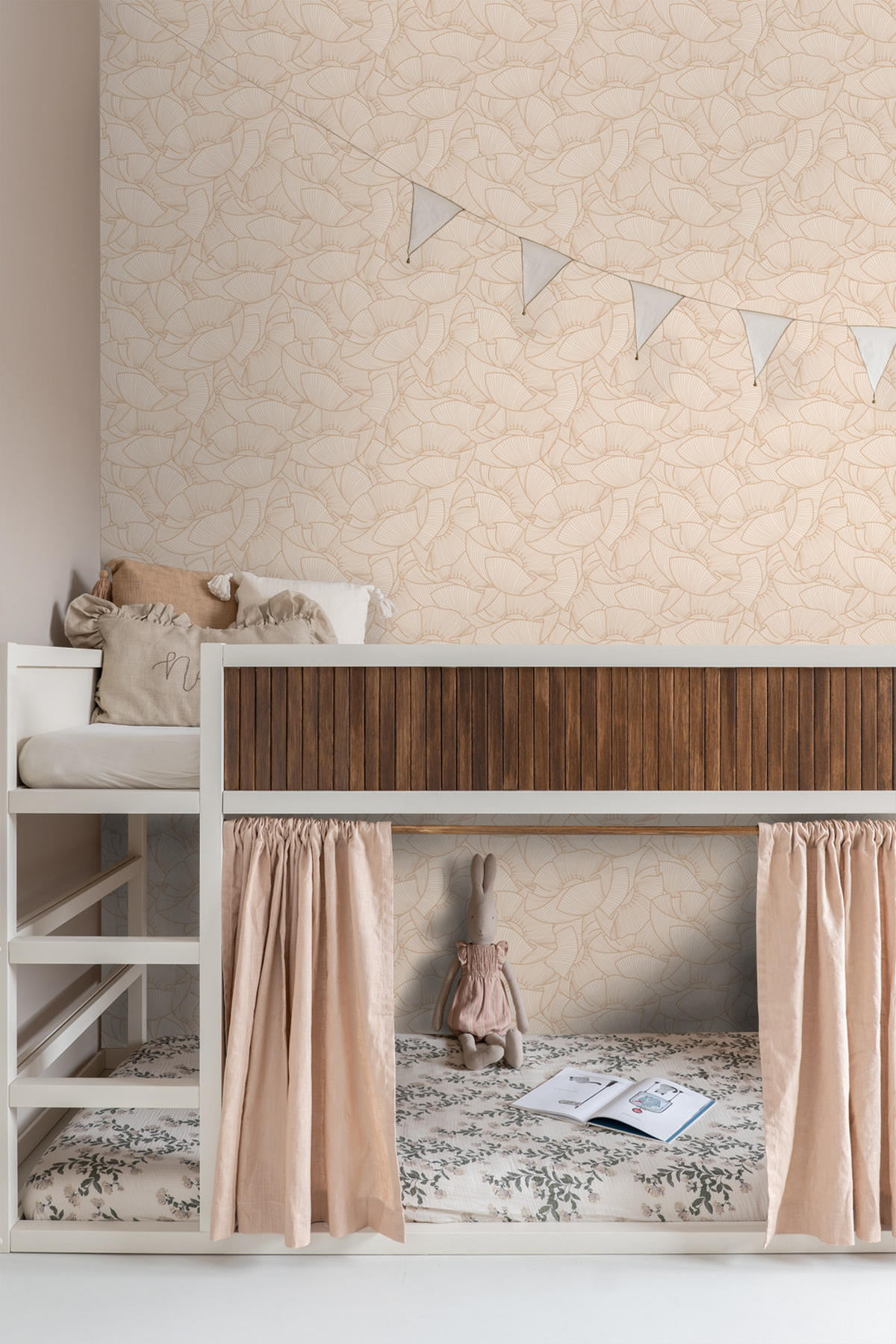 TAPETE Mohnblumen 53 cm x 10.05 m - Beige, Papier (53/1000cm) - ESTAhome
