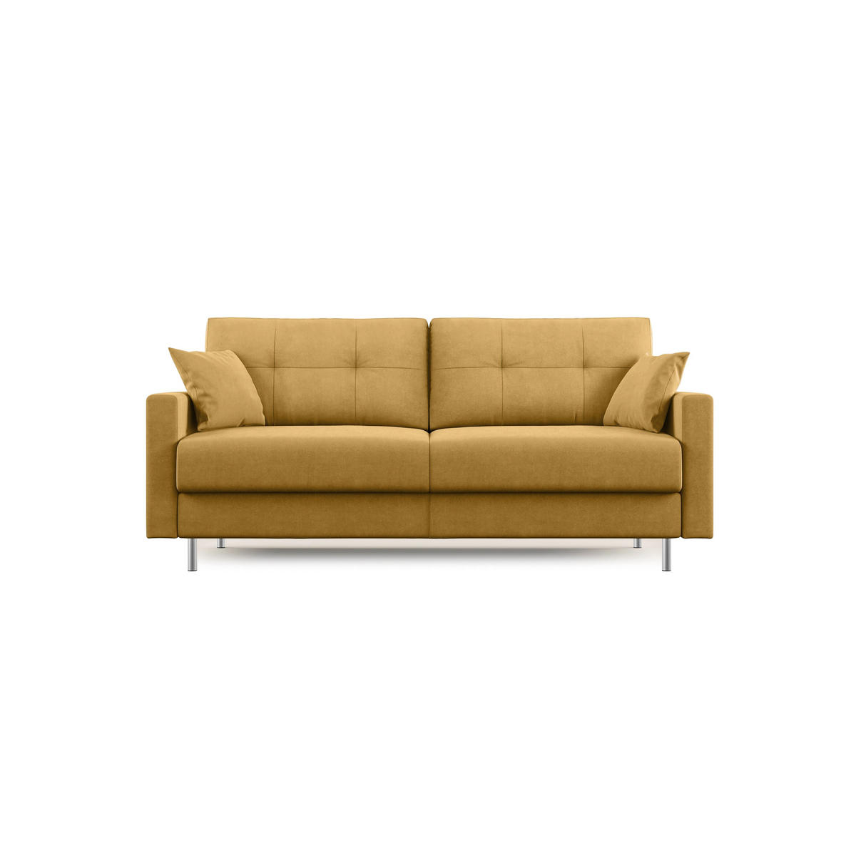 SCHLAFSOFA Megan - Gelb, Textil (208/97/96cm) - Divani.store