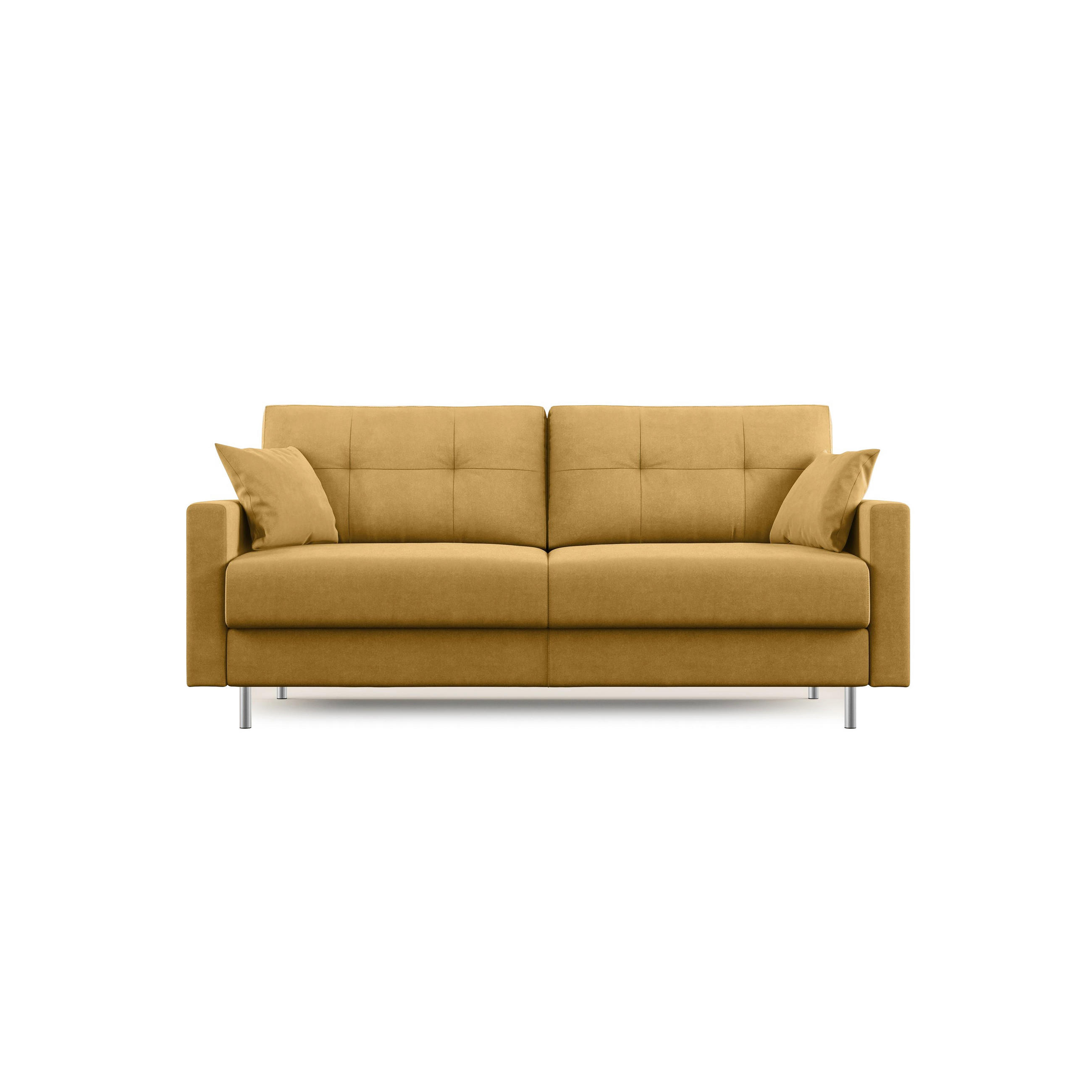 Thumbnail - Divani.store Schlafsofa, Gelb, Textil, 208x97x96 cm, Wohnzimmer, Sofas & Couches, Schlafsofas
