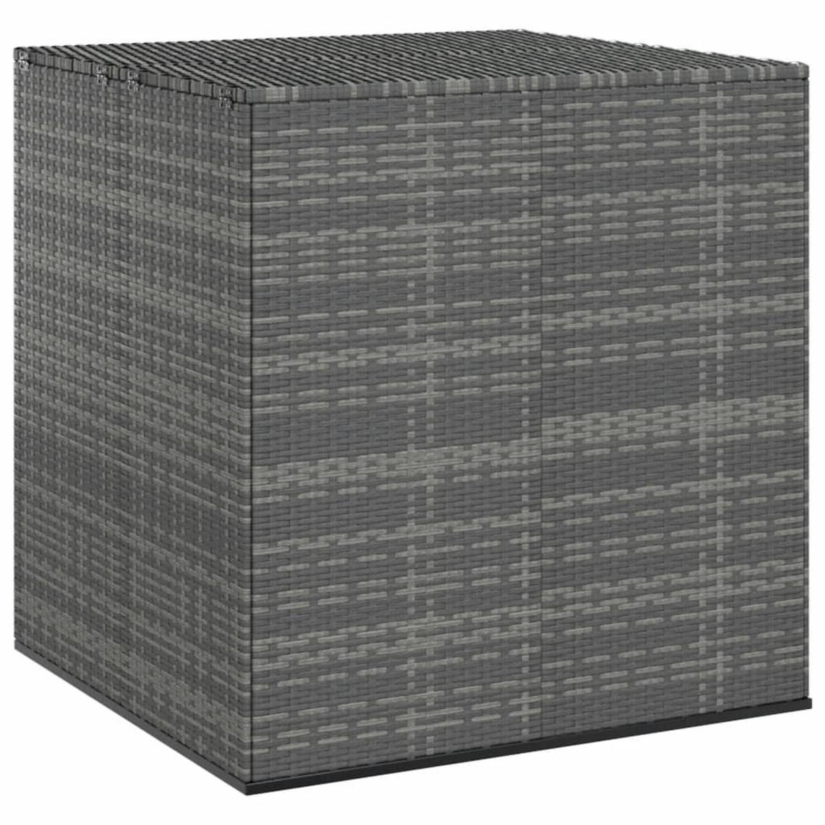 GARTEN-KISSENBOX PE Rattan 100x97,5x104 cm Grau - Grau, Kunststoff (100/104/97.5cm) - furnicato