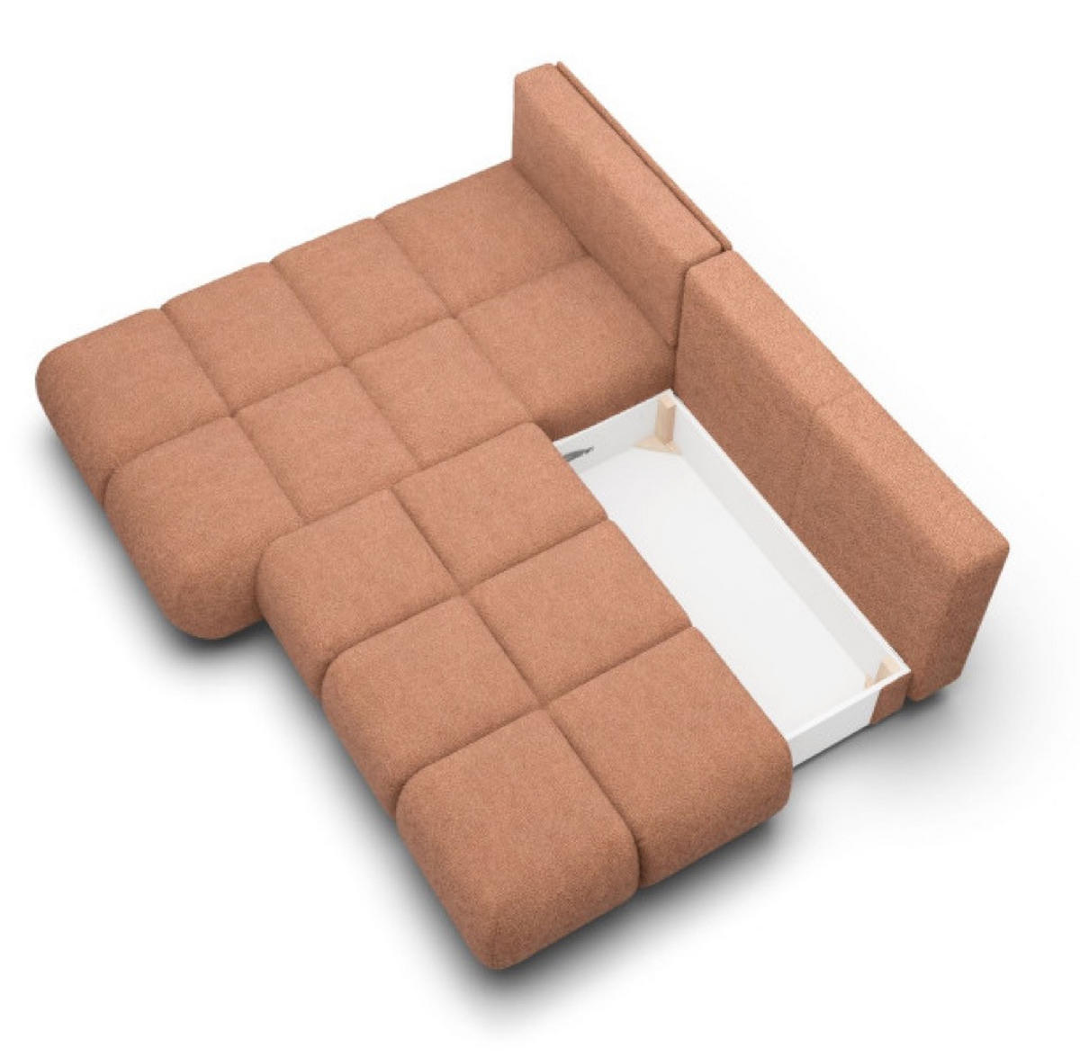ECKSOFA Ceglasty MILA Ausziehbar Ohne Armlehnen Links - Orange, Textil (230/177cm) - Sepro Meble