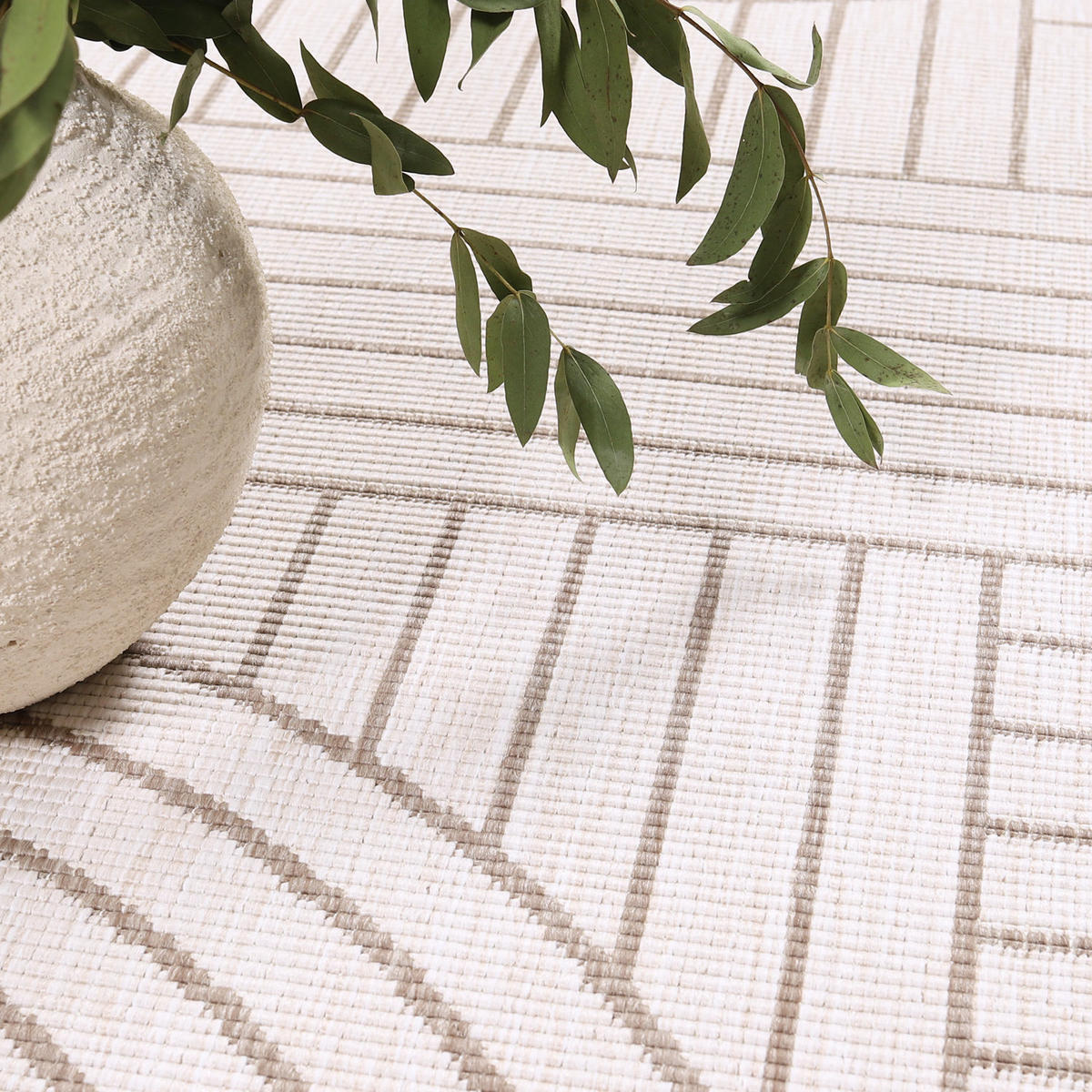 OUTDOOR-TEPPICH DuoRug 5842 Creme 160x230 cm - Beige, Textil (160/230cm) - carpet city
