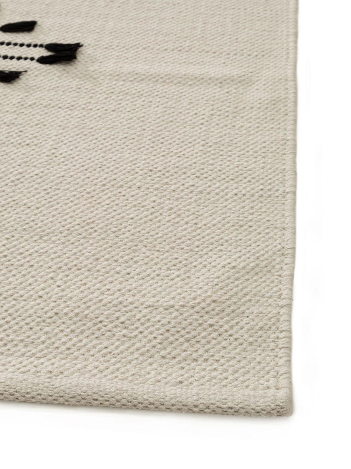 TEPPICH Baumwollteppich Bo Beige - Beige, Textil (120/1cm) - KUNSTLOFT