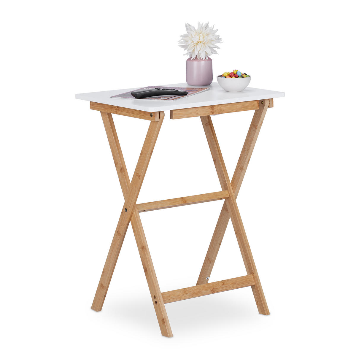 KLAPPTISCH - Multicolor, Holz/Holzwerkstoff (37/47.5/63cm) - Relaxdays