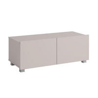 RTV-SCHRANK Bird Kaschmir, zweitüriger TV-Tisch - Kaschmir/Silberfarben, Holzwerkstoff (100/37/43cm) - Bettso