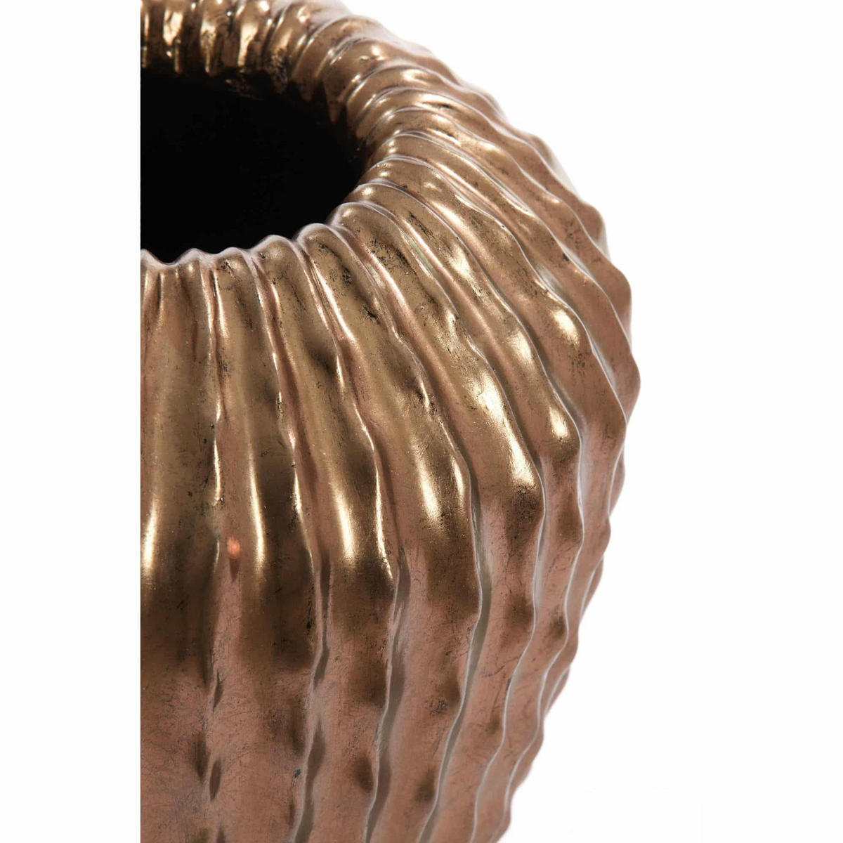 VASE Cacti Bronze 29/29/37 cm - Bronzefarben, Kunststoff (37cm) - Light & Living