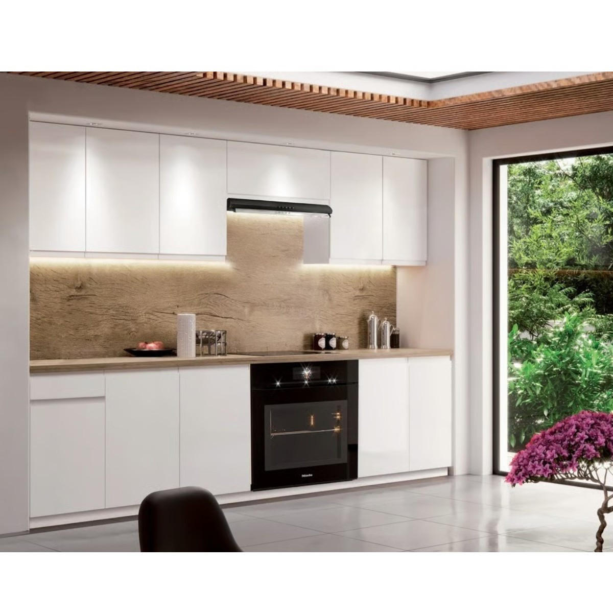 KÜCHENLEERBLOCK 260 cm - Aspen K30-M260 in Weiß/Hochglanz - Weiß Hochglanz, Holz (260/212/47cm)