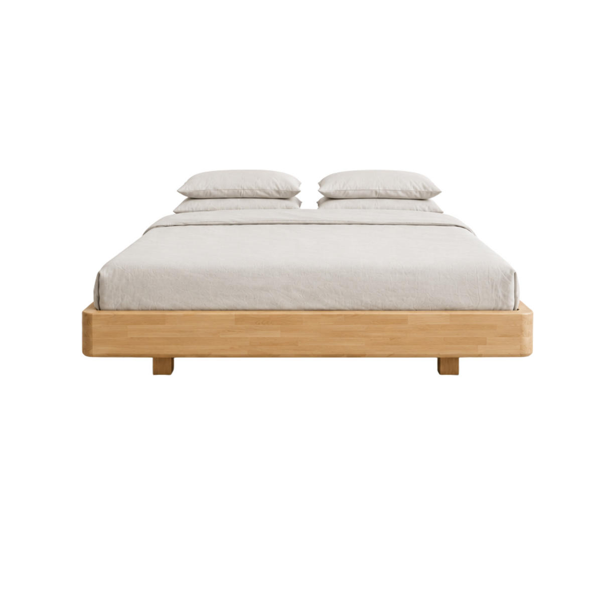 MASSIVHOLZBETT Lena Flat, 180/200, Buche - lackiert, Naturfarben - Buchefarben, Holz/Buchenholz (180/200cm) - Visby