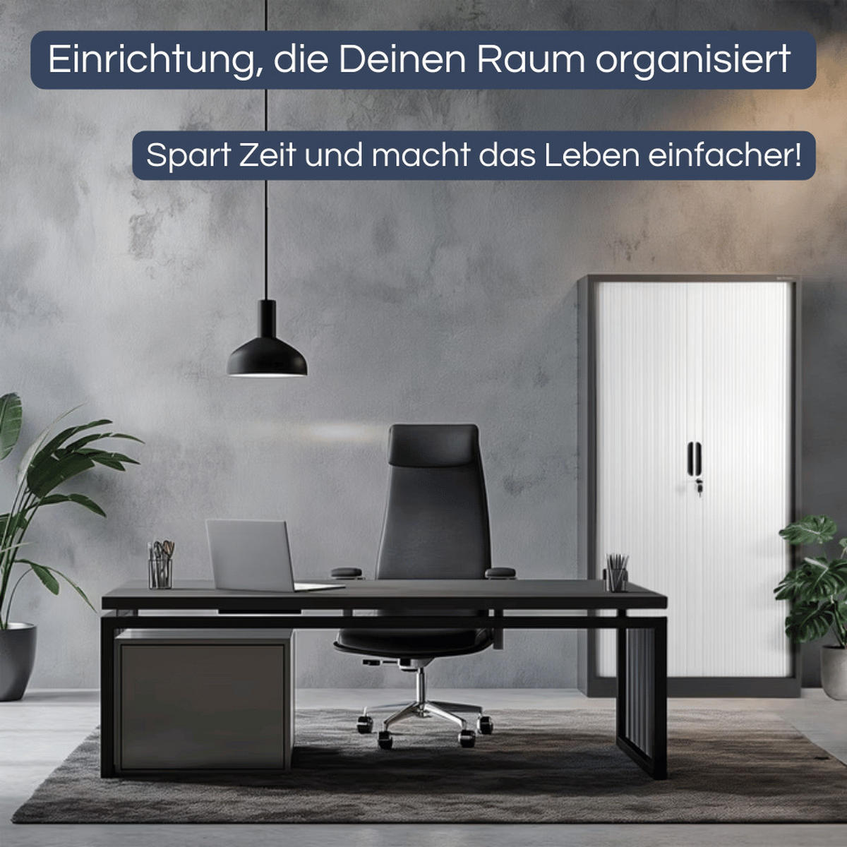 AKTENSCHRANK abschließbar KETI mit Rolladentüren 185x90x45cm Anthrazit-Weiß - Anthrazit, Metall (90/185/45cm) - DELUKE