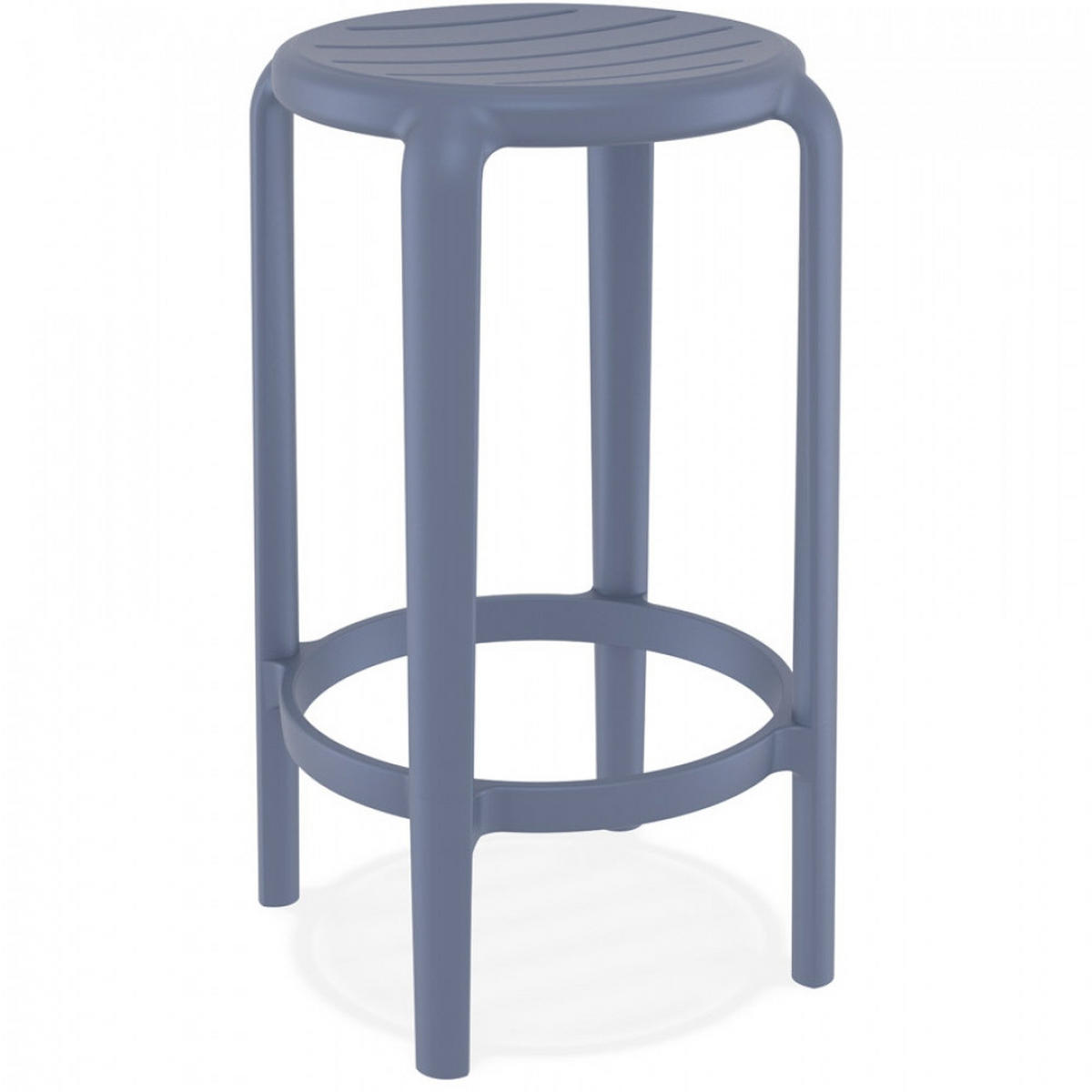 BARHOCKER grau 36x65x36cm - Anthrazit/Grau, Kunststoff (36/65/36cm) - AlterEgo