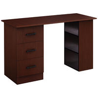 SCHREIBTISCH Nussbaumoptik mit 3 Schubladen und 3 Regalfächern 120/49/72 cm - Walnussfarben, Holzwerkstoff (49/120/72cm) - PANGIVO