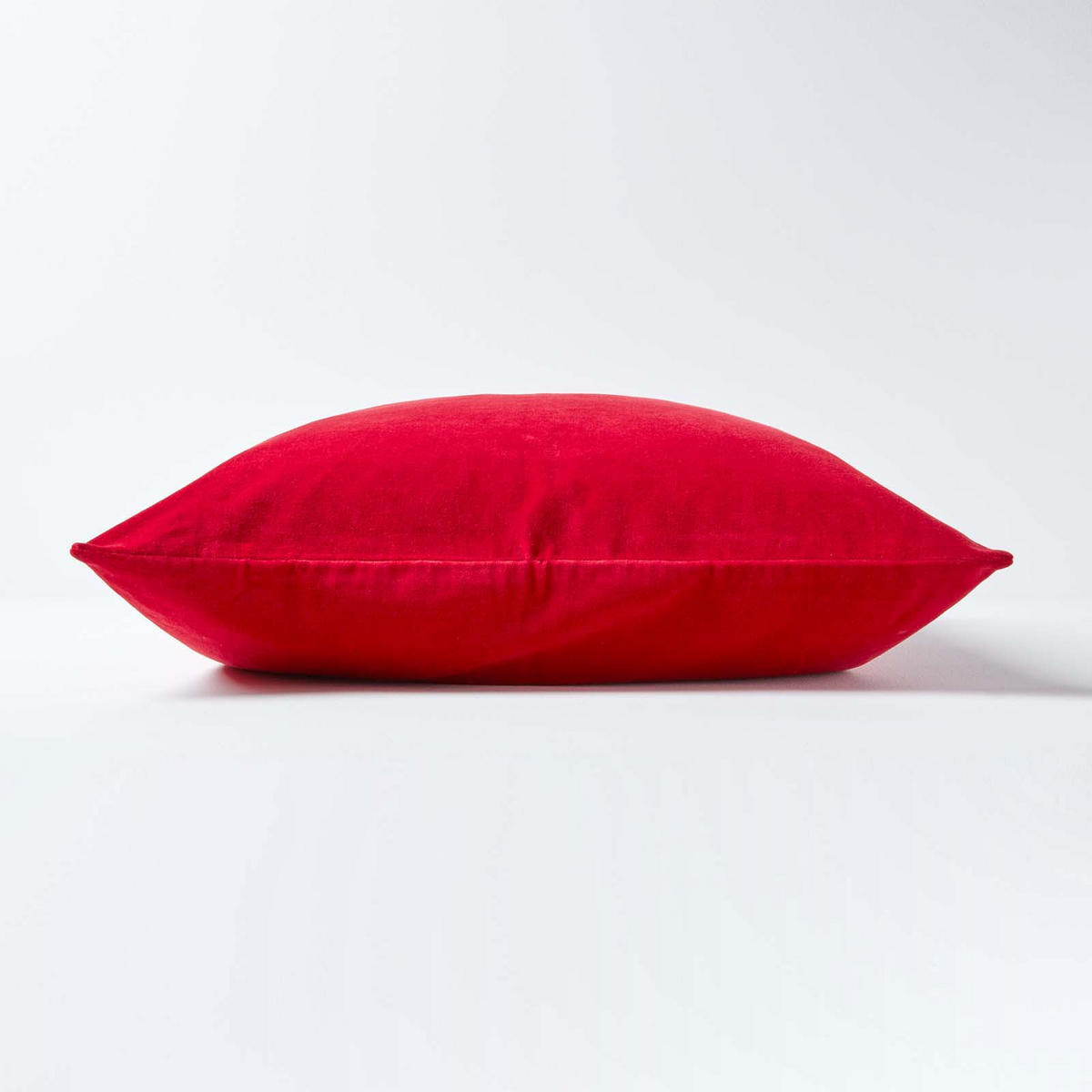 KISSENHÜLLEN 2er-Set Baumwollsamt rot 40/40 cm - Rot, Textil (40/40cm) - Homescapes