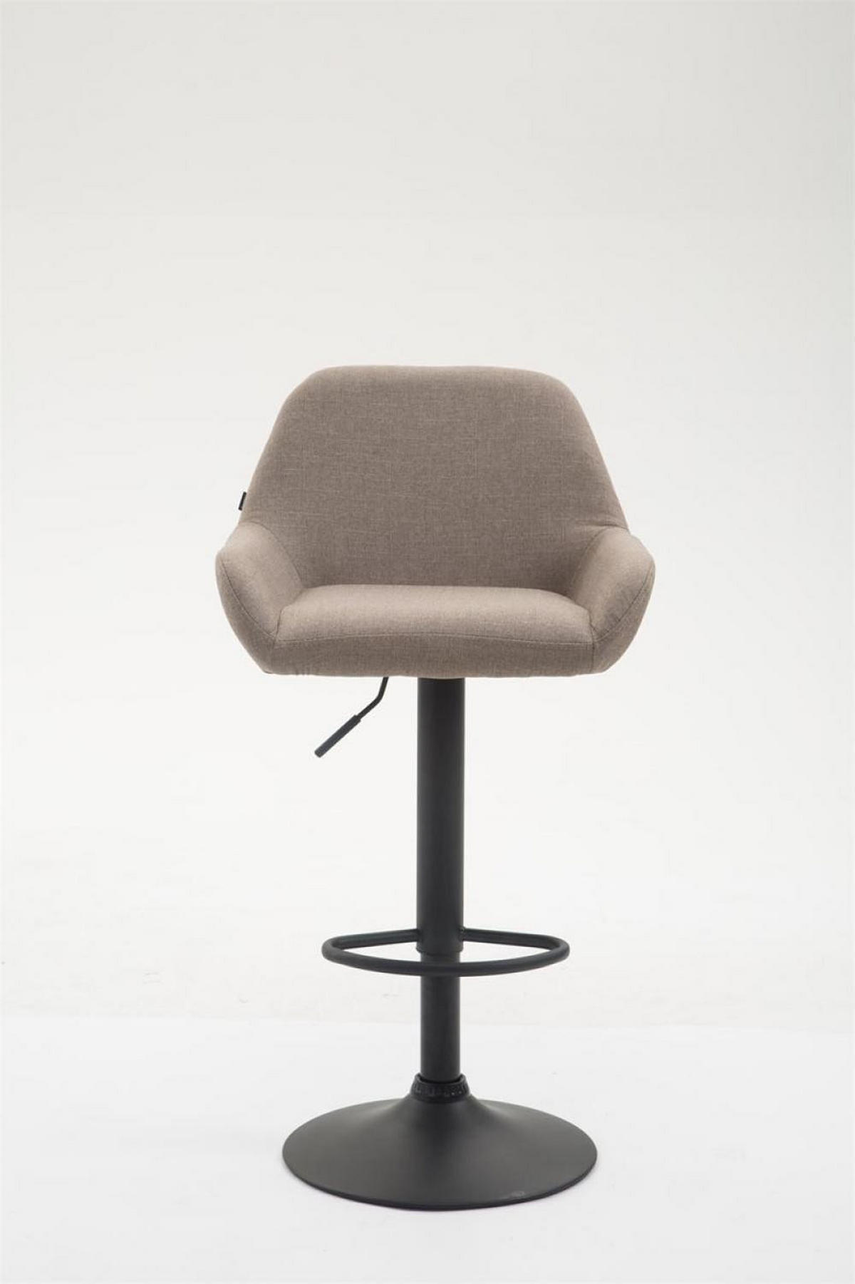 BARHOCKER Stoff taupe - Taupe/Schwarz, Textil/Metall (51/89/52cm) - CLP