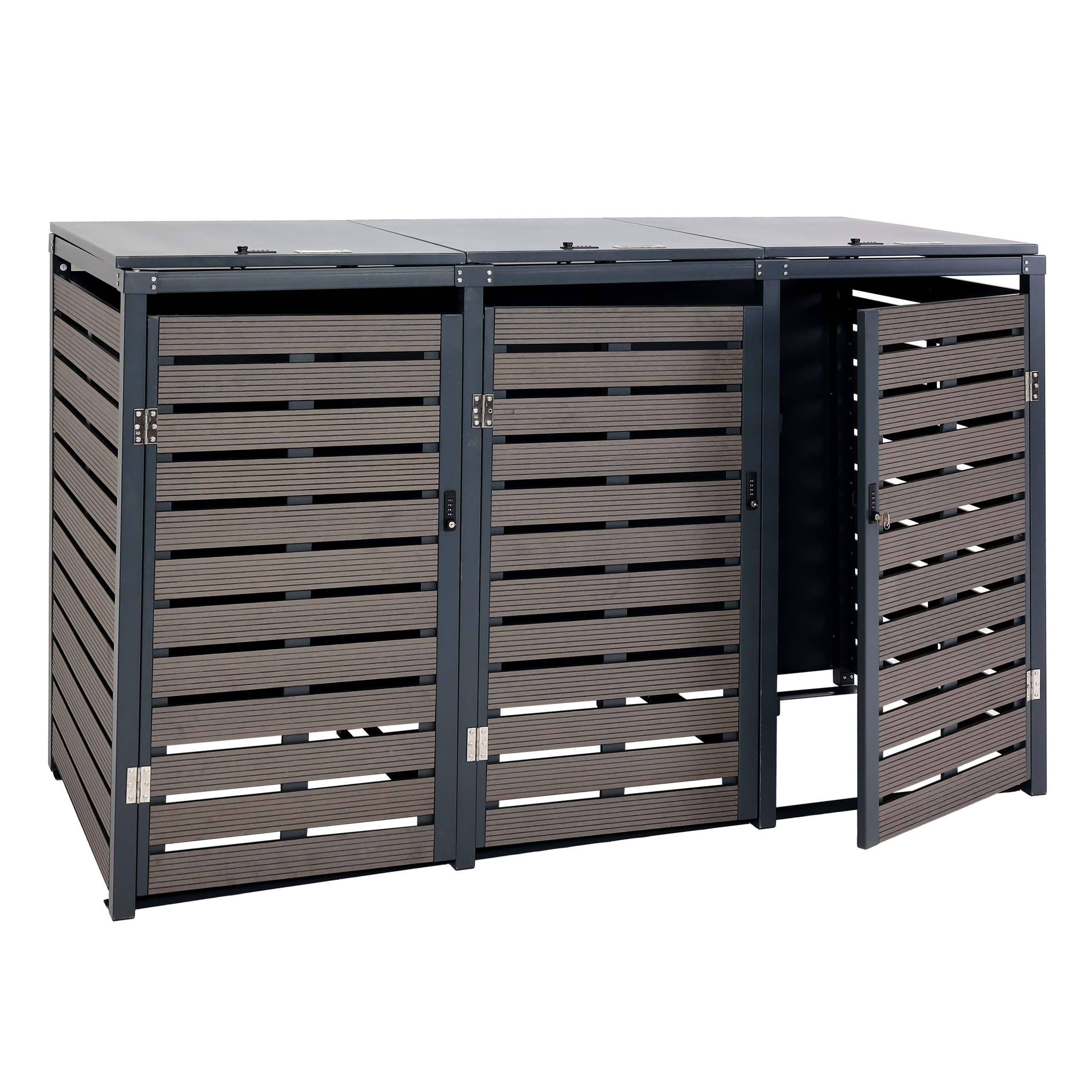 Proregal Mülltonnenbox Anthrazit 205x119x84 cm