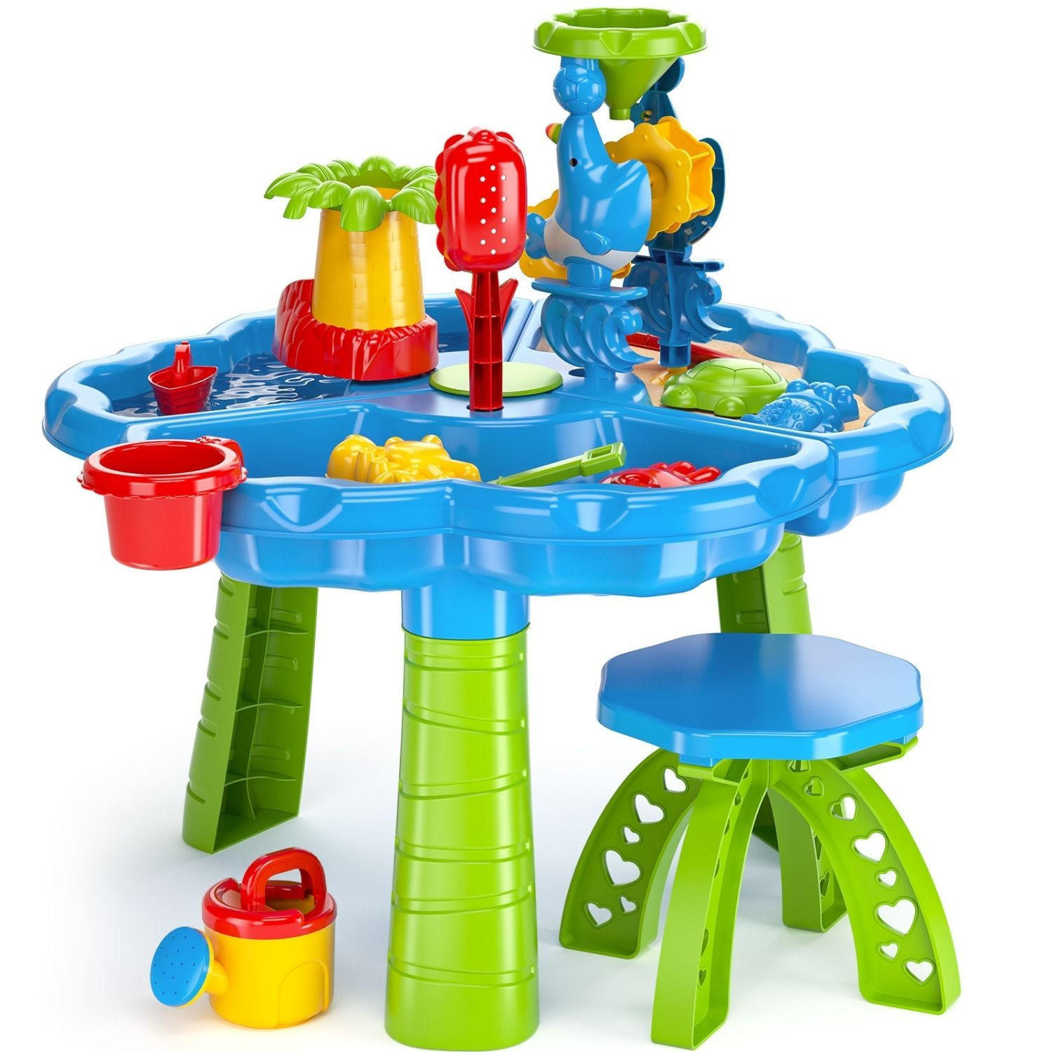 WASSERSPIELTISCH NARIUS XL mit Zubehör 20 Teile - Multicolor, Kunststoff (60/60/61cm) - Coemo