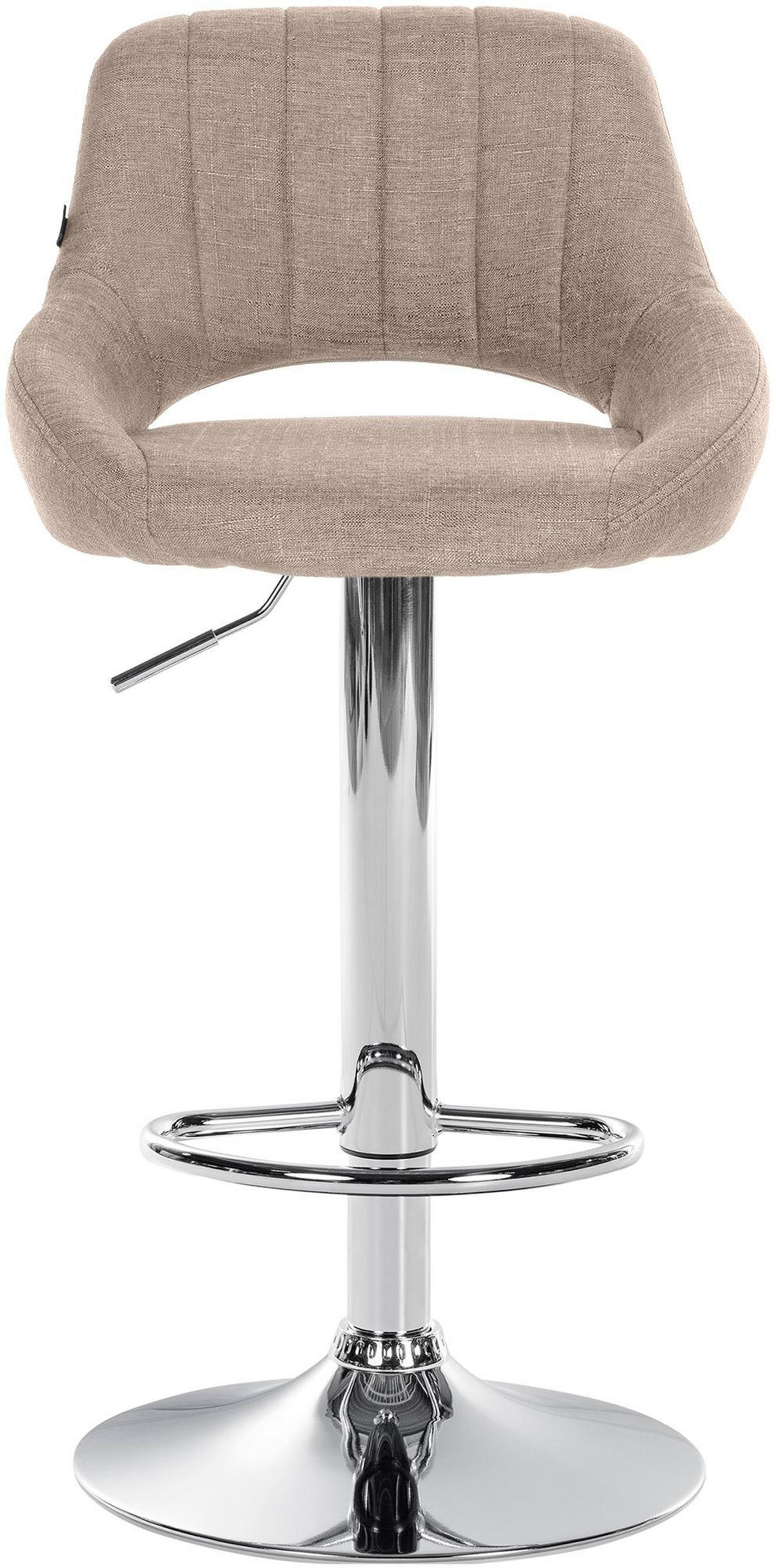 BARHOCKER 2er Set Segad Stoff Taupe Silber - Taupe, Textil (47/85/48cm) - DELUKE