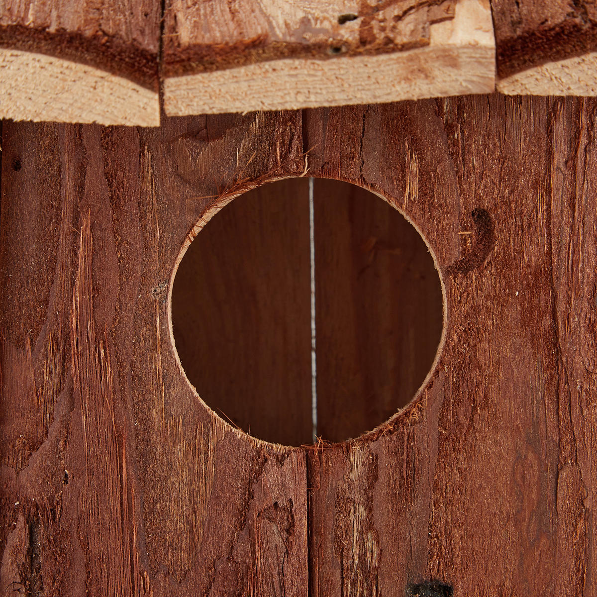 VOGELHAUS - Dunkelbraun, Holz (12/16.5/9.5cm) - Relaxdays