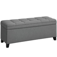 SITZBANK Polyester Dunkelgrau - Dunkelgrau, Holzwerkstoff/Textil (40/48/120cm) - HOMCOM