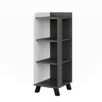 MIDISCHRANK Karen Anthrazit/Weiß 30 x 90 cm mit 4 Ablagen - Anthrazit/Weiß, Holzwerkstoff (30/90/35cm) - Vicco