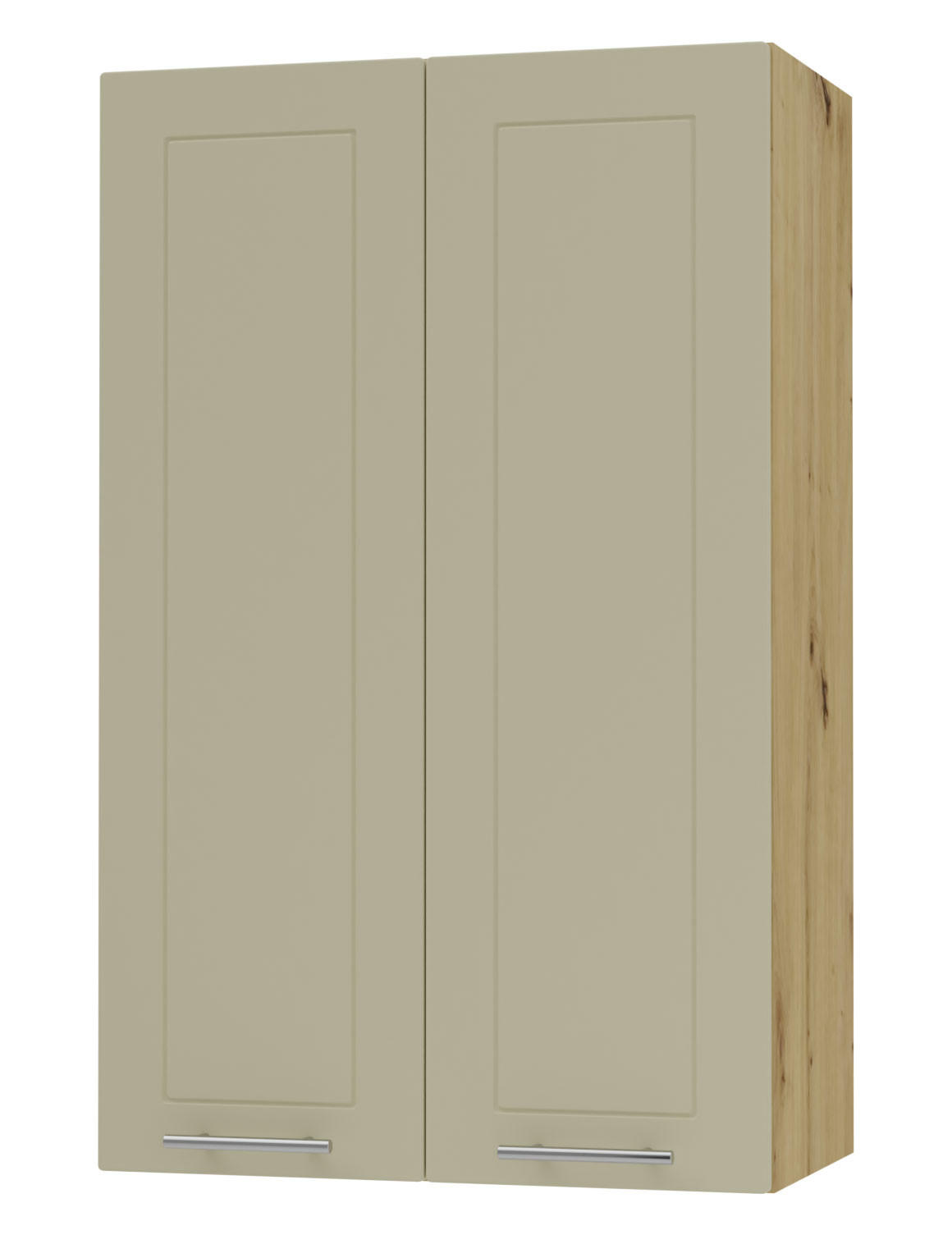 KÜCHENHÄNGESCHRANK Kvantum W4/60 Vanille Matt / Eiche Artisan Matt 60 / 32,5 / 96cm - Creme/Eiche Artisan, Holz/Holzwerkstoff (60/96/32.5cm) - Feldmann-Wohnen