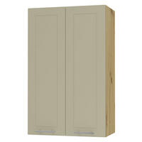 KÜCHENHÄNGESCHRANK Kvantum W4/60 Vanille Matt / Eiche Artisan Matt 60 / 32,5 / 96cm - Creme/Eiche Artisan, Holz/Holzwerkstoff (60/96/32.5cm) - Feldmann-Wohnen
