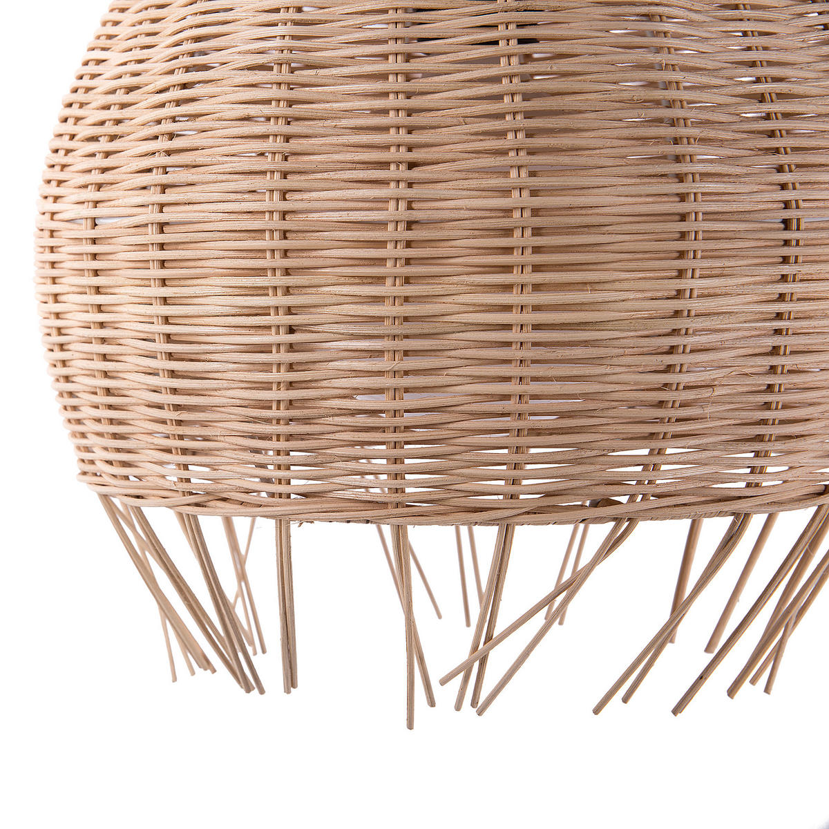 HÄNGELEUCHTE Drino 27/27/150 cm - Beige, Naturmaterialen (27/27/150cm) - Beliani