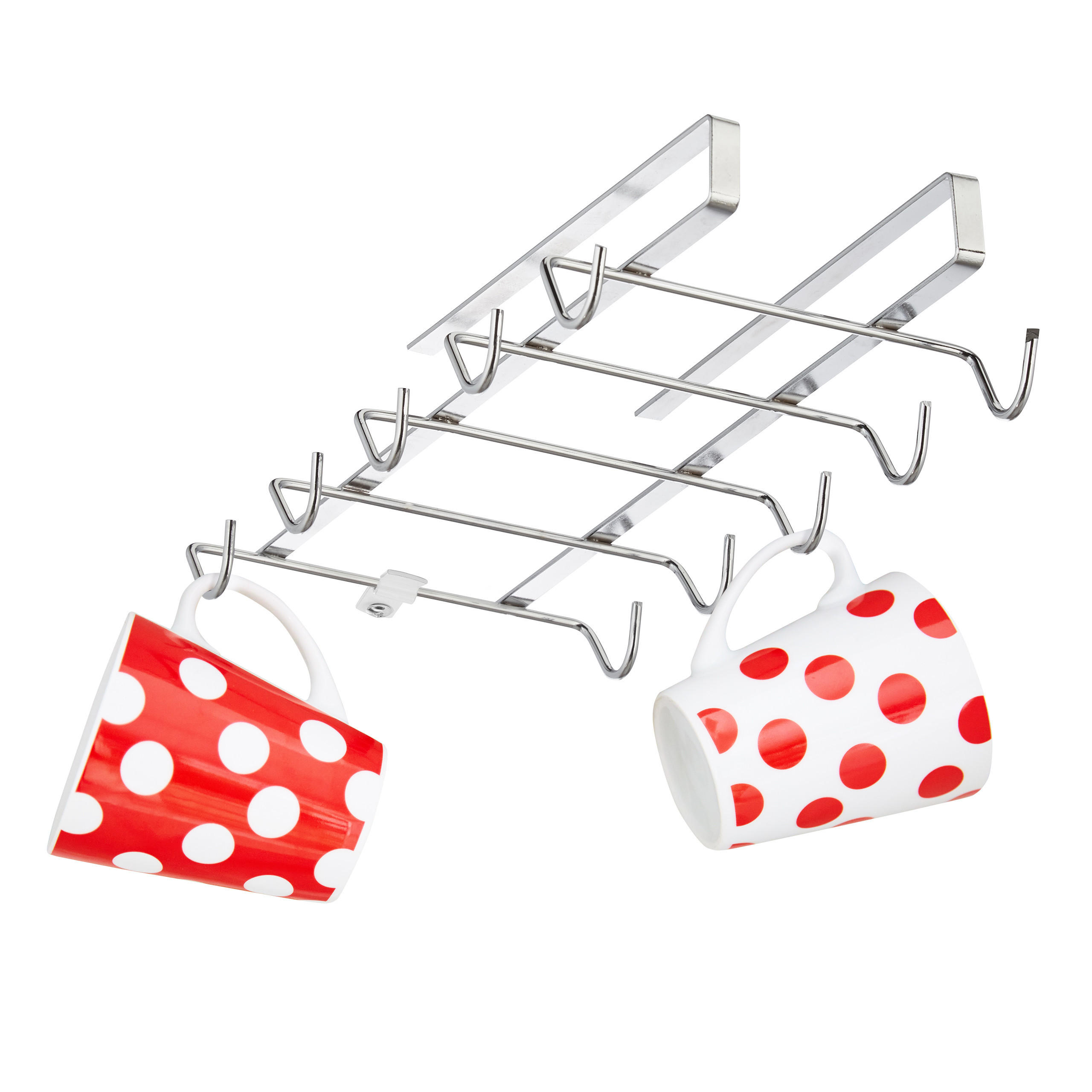 TASSENHALTER - Silberfarben, Metall (14/6/28cm) - Relaxdays