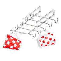 TASSENHALTER - Silberfarben, Metall (14/6/28cm) - Relaxdays