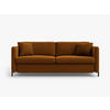 AUSKLAPPBARES-SOFA Gloria aus Samt braun 3 Sitzplätze - Braun, Textil (102/80/202cm) - Micadoni
