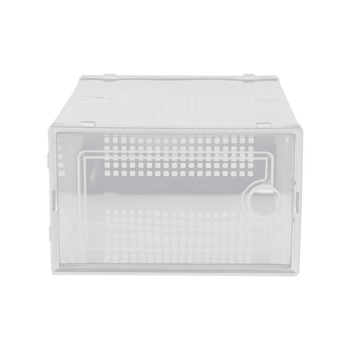 SCHUHBOXEN Kunststoff Weiß 12er-set 33x23x14cm- Einfacher doppelrahmen klappbarer mehrschichtiger Aufbewahrungsständer - Weiß, Kunststoff (23/14/33cm) - Livingandhome