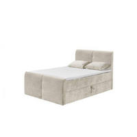 BOXBETT 120x200 inkl. Topper und Bettkasten - Beige, Holz/Textil (120/200cm) - ed exciting design