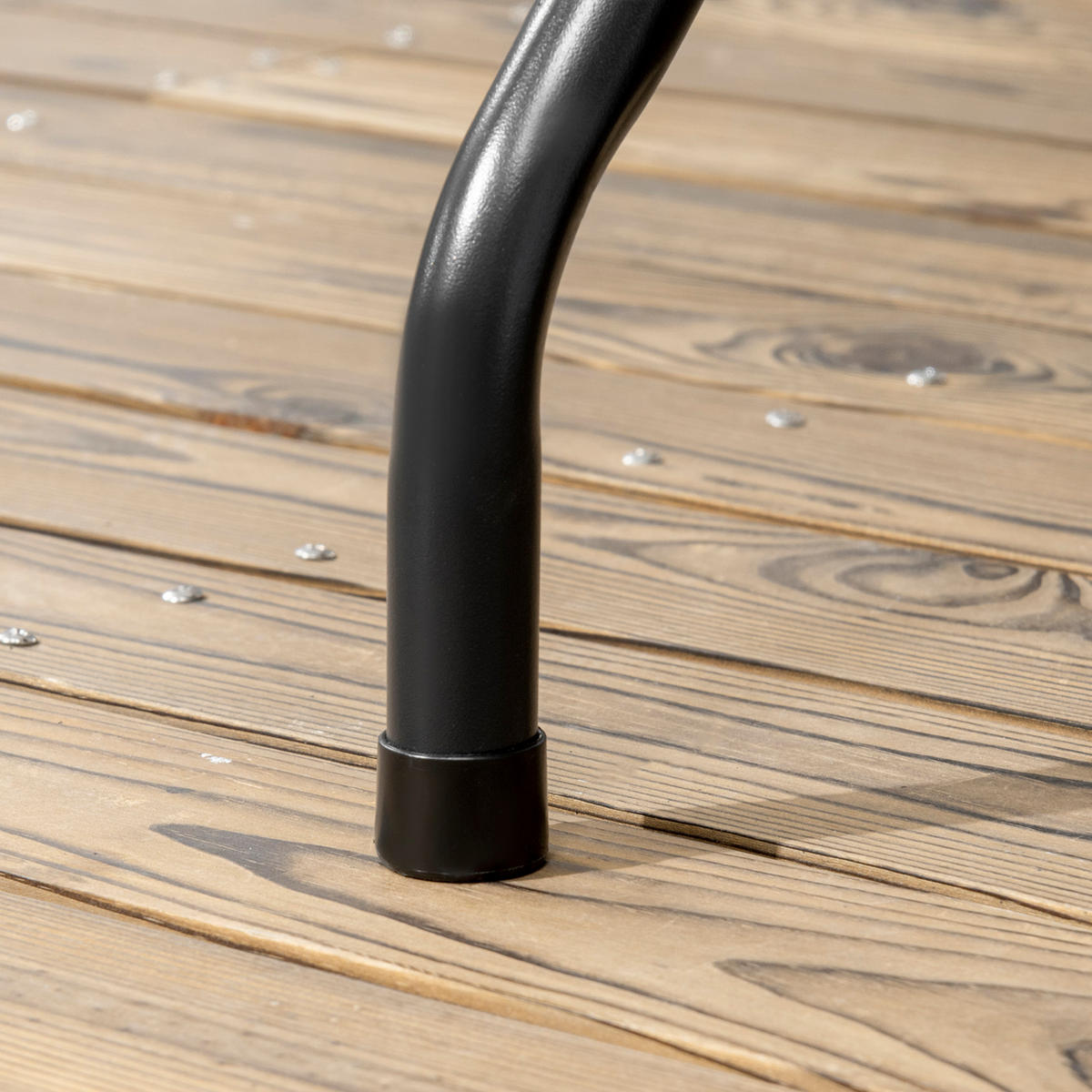 GARTENTISCH, Dunkelgrau, Stahl, HDPE - Dunkelgrau, Kunststoff/Metall (180/75.5/73cm) - Outsunny